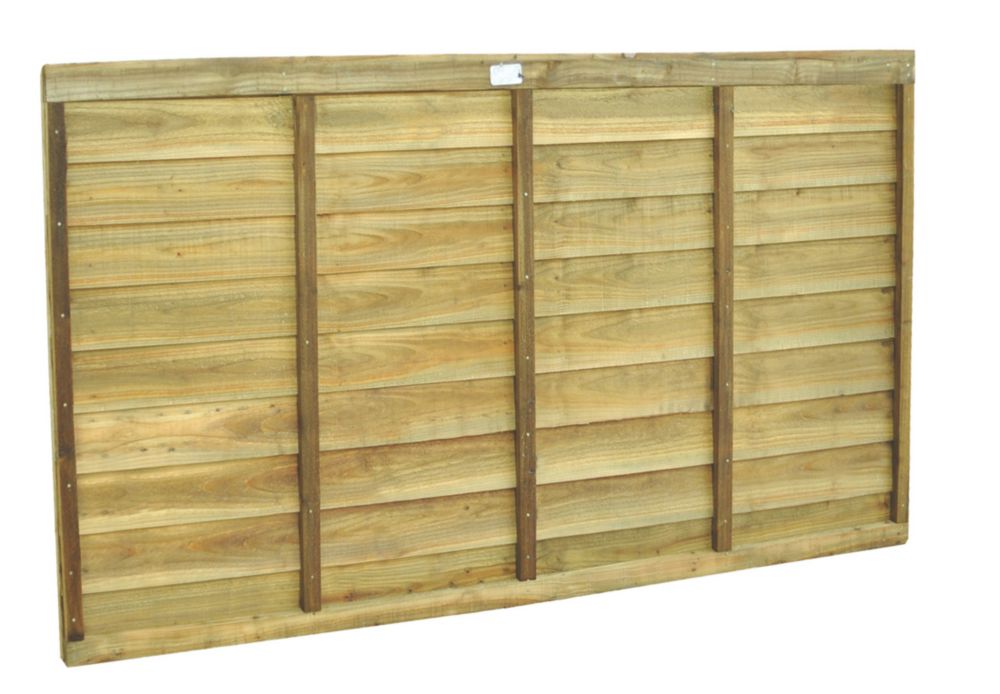 Image of Forest Super Lap Fence Panels Natural Timber 6' x 4' Pack of 3 
