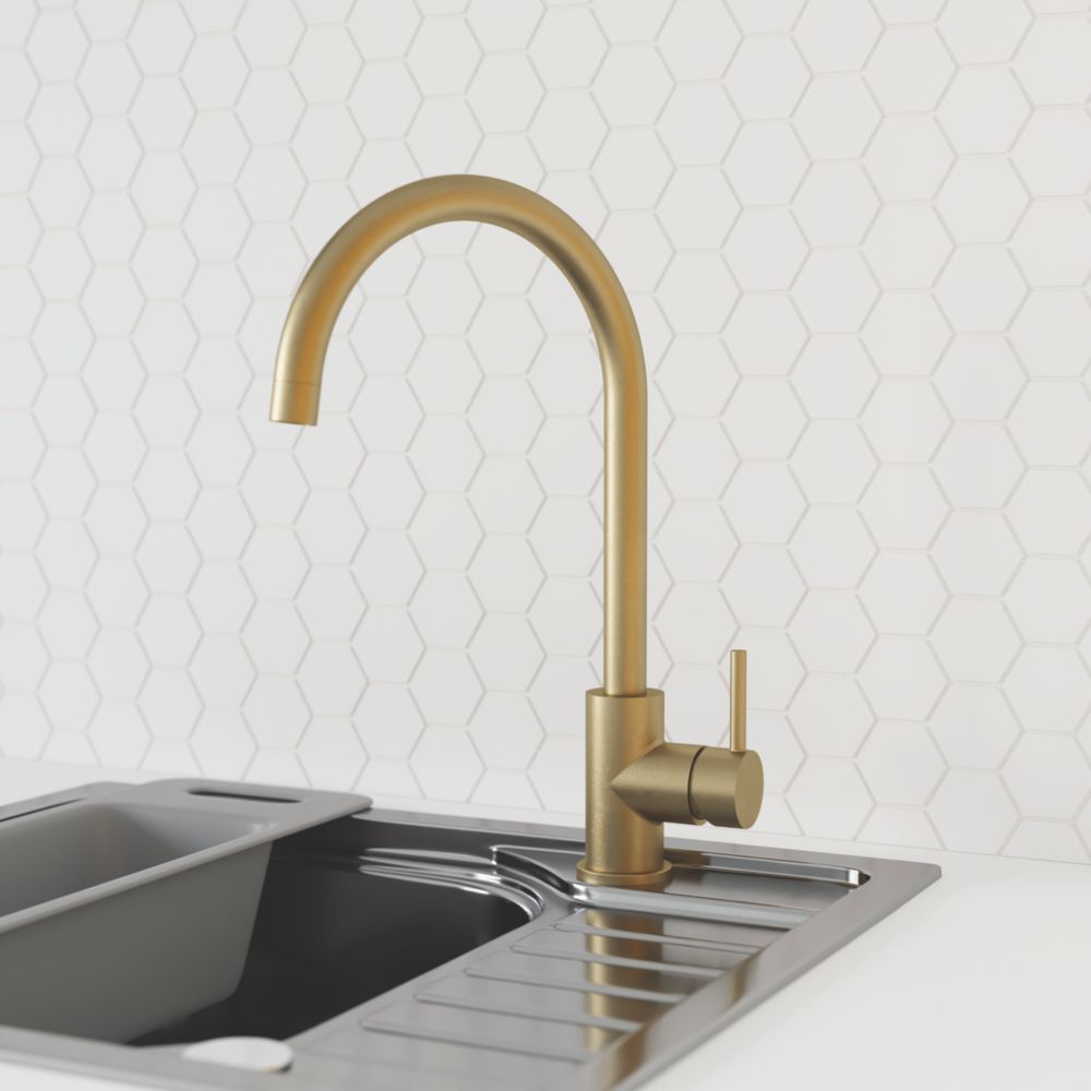 Image of Swirl Tap Brushed Brass 