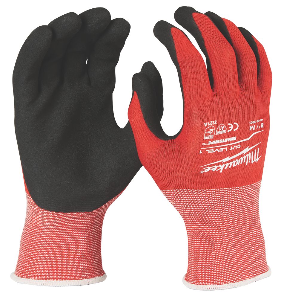 Image of Milwaukee Cut Level 1/A Gloves Red Medium 