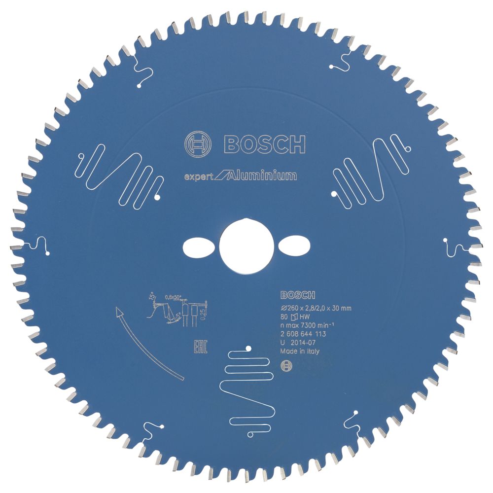 Image of Bosch Expert Aluminium Circular Saw Blade 260mm x 30mm 80T 