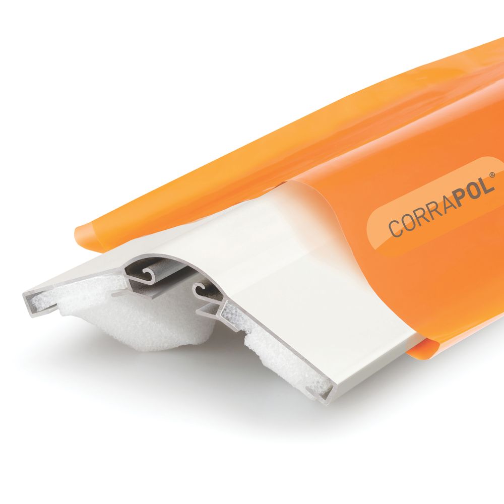 Image of Corrapol White 3mm Super Ridge Bar 6000mm x 148mm 