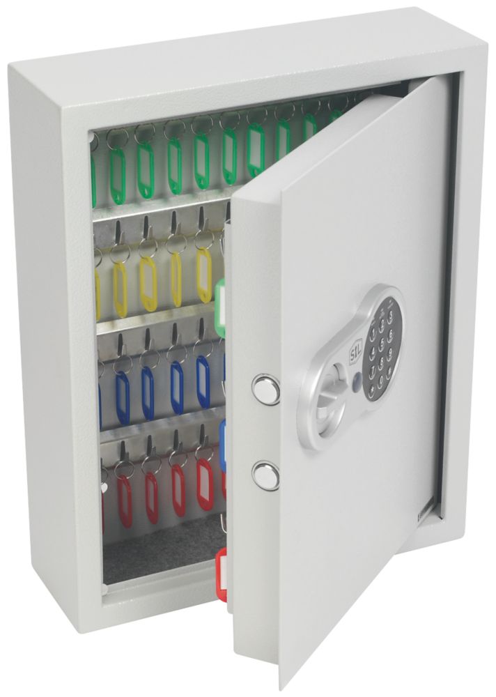 Image of Smith & Locke 71-Hook Electronic Combination Electronic Key Cabinet Safe 