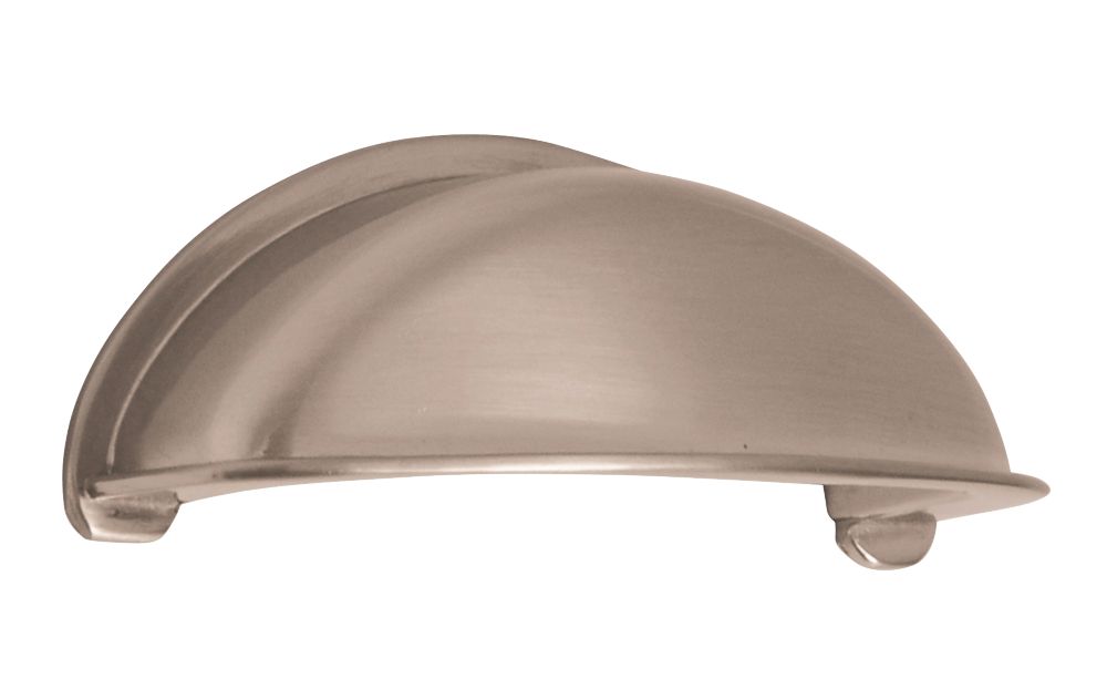 Image of Siro Cabinet Cup Pull Handle 79mm Satin Nickel 
