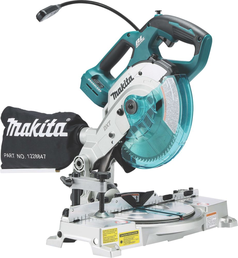 Image of Makita DLS600Z 165mm 18V Li-Ion LXT Brushless Cordless Double-Bevel Compound Mitre Saw - Bare 