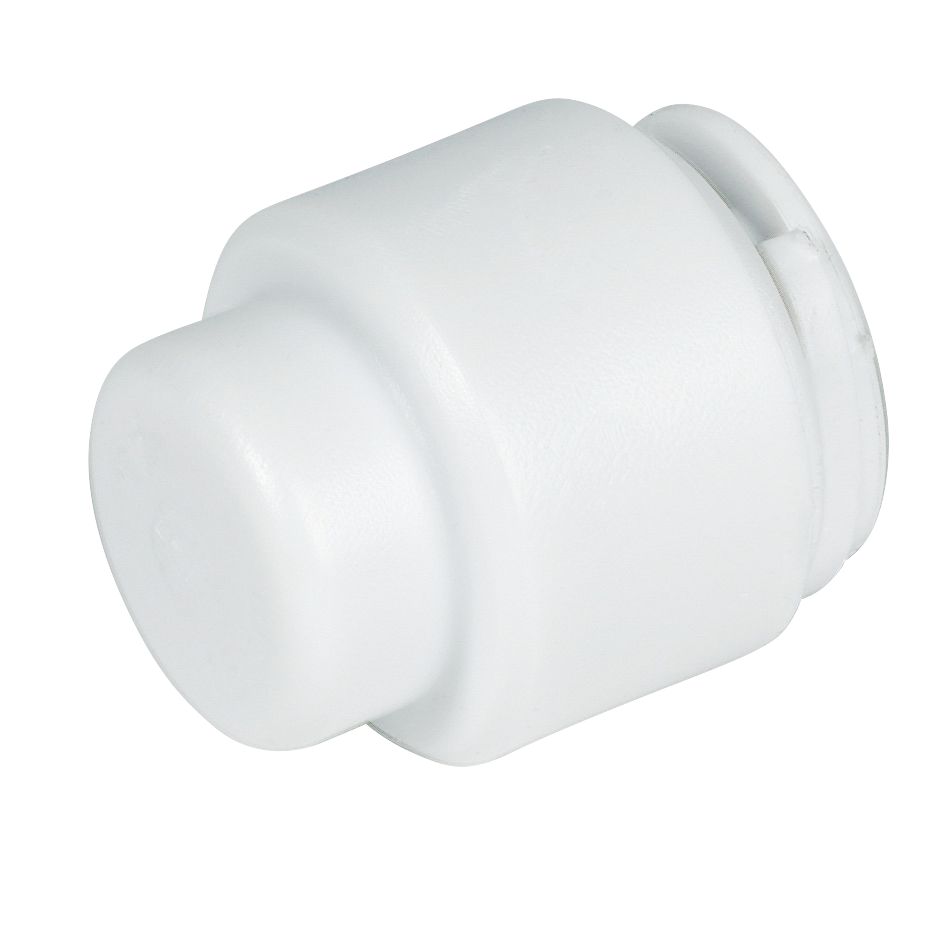 Image of FloFit Plastic Push-Fit Stop Ends 15mm 2 Pack 