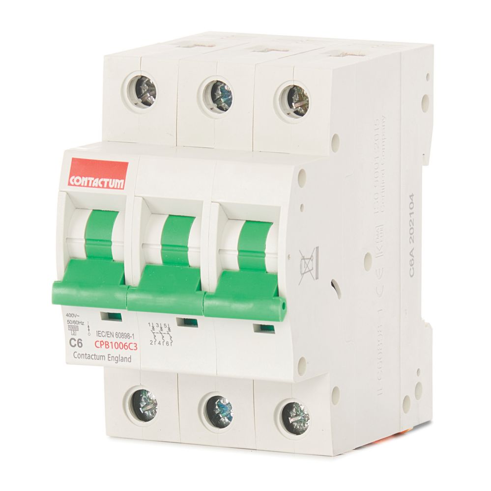 Image of Contactum Defender 6A TP Type C 3-Phase MCB 