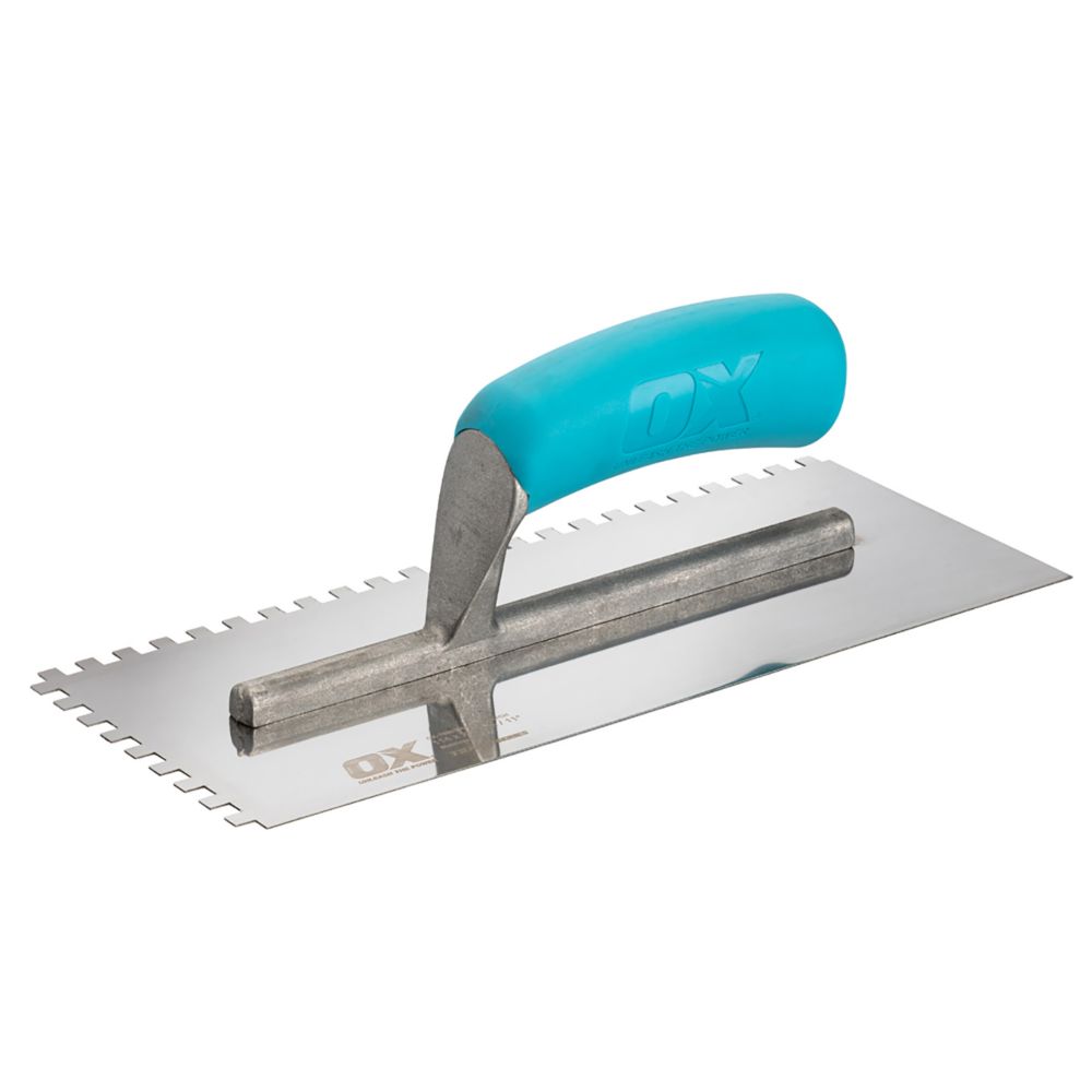 Image of OX Trade 6mm Notch Trowel 11" x 4 1/2" 
