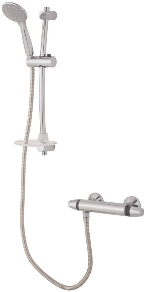 Image of Triton Caroli Rear-Fed Exposed Chrome Thermostatic Mixer Shower 