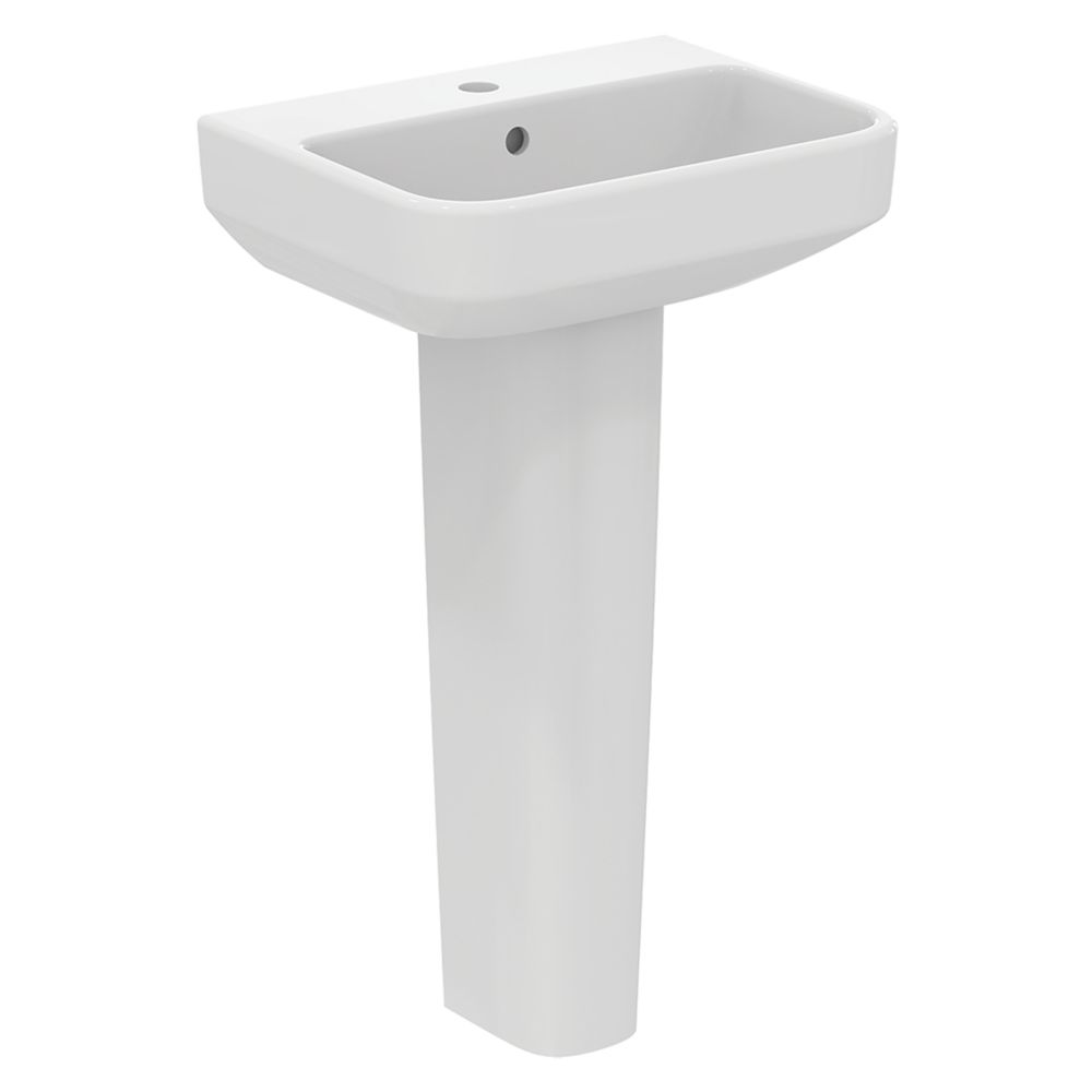 Image of Ideal Standard i.life S Washbasin & Pedestal 1 Tap Hole 500mm 
