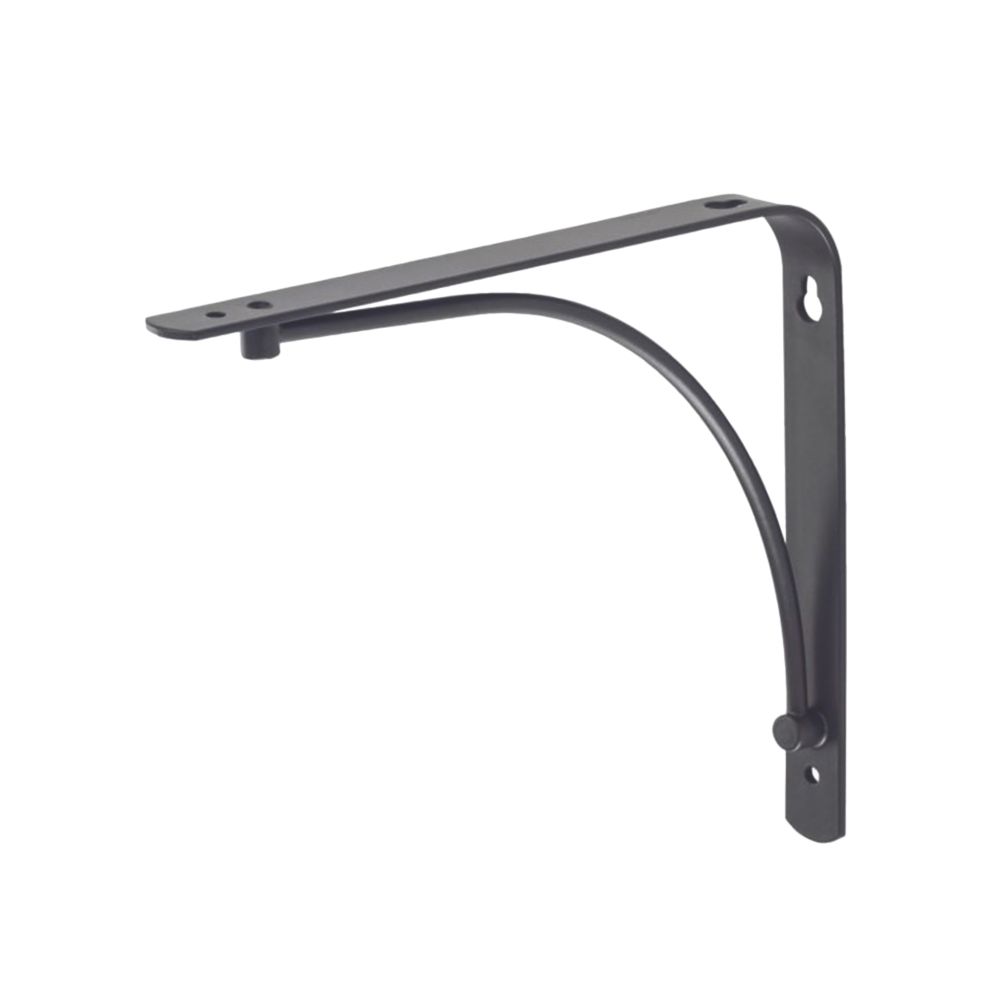 Image of Arc Shelf Brackets Black 230mm x 180mm 4 Pack 