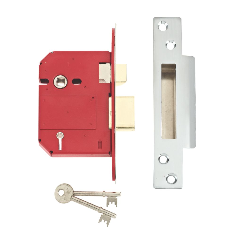 Image of Union Fire Rated Stainless Steel BS 5-Lever Mortice Sashlock 81mm Case - 57mm Backset 