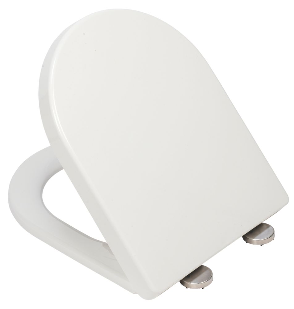 Image of Croydex Telese Soft-Close with Quick-Release Toilet Seat Polypropylene White 