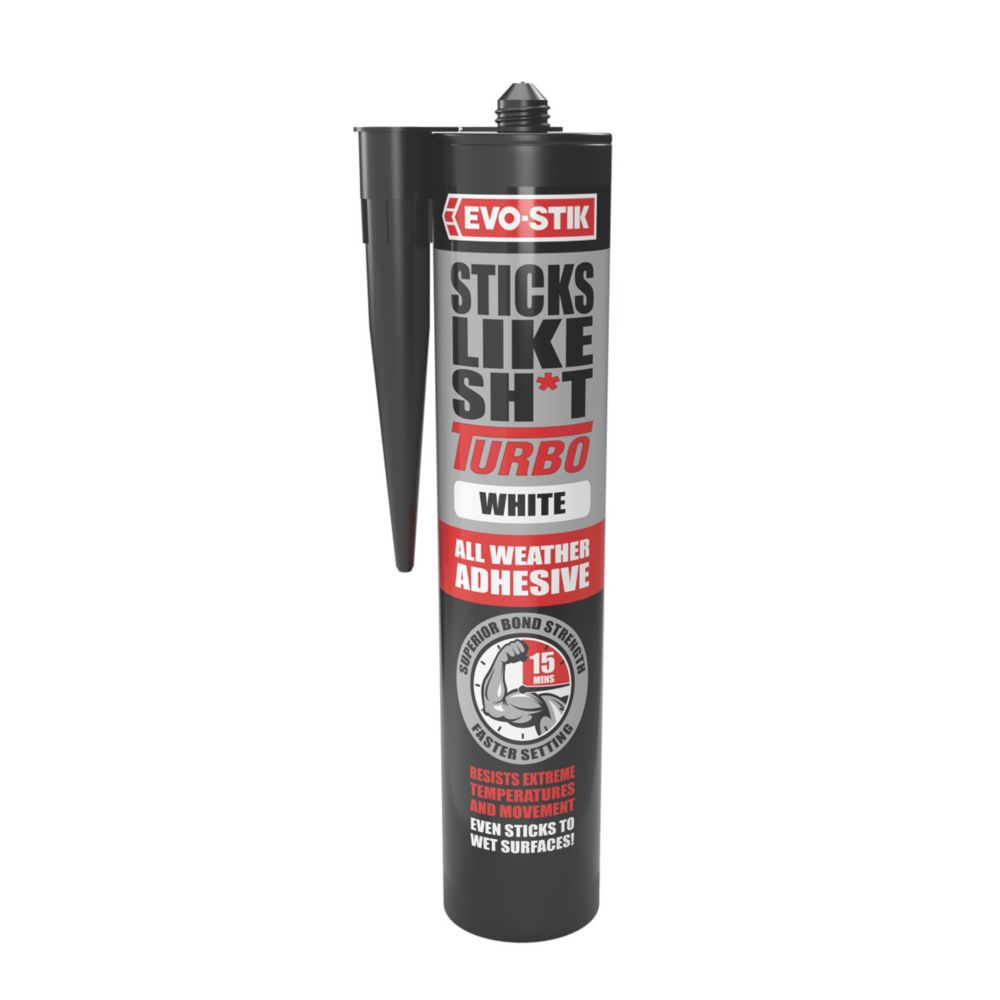 Image of Evo-Stik Sticks Like Sh*t Turbo Grab Adhesive White 290ml 