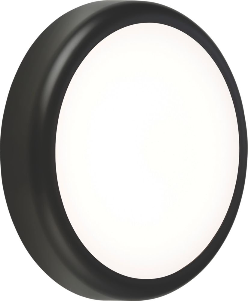 Image of Knightsbridge BT9ACTB Indoor & Outdoor Round LED CCT Adjustable Bulkhead Black 9W 730-810lm 