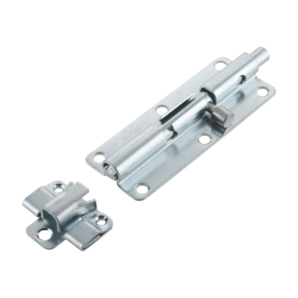Image of Ajustlock Heavy Duty Barrel Bolt Blue Galvanised 117mm 
