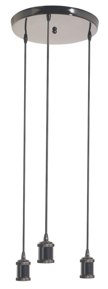 Image of 4lite Decorative Pendant Circular Blackened Silver 