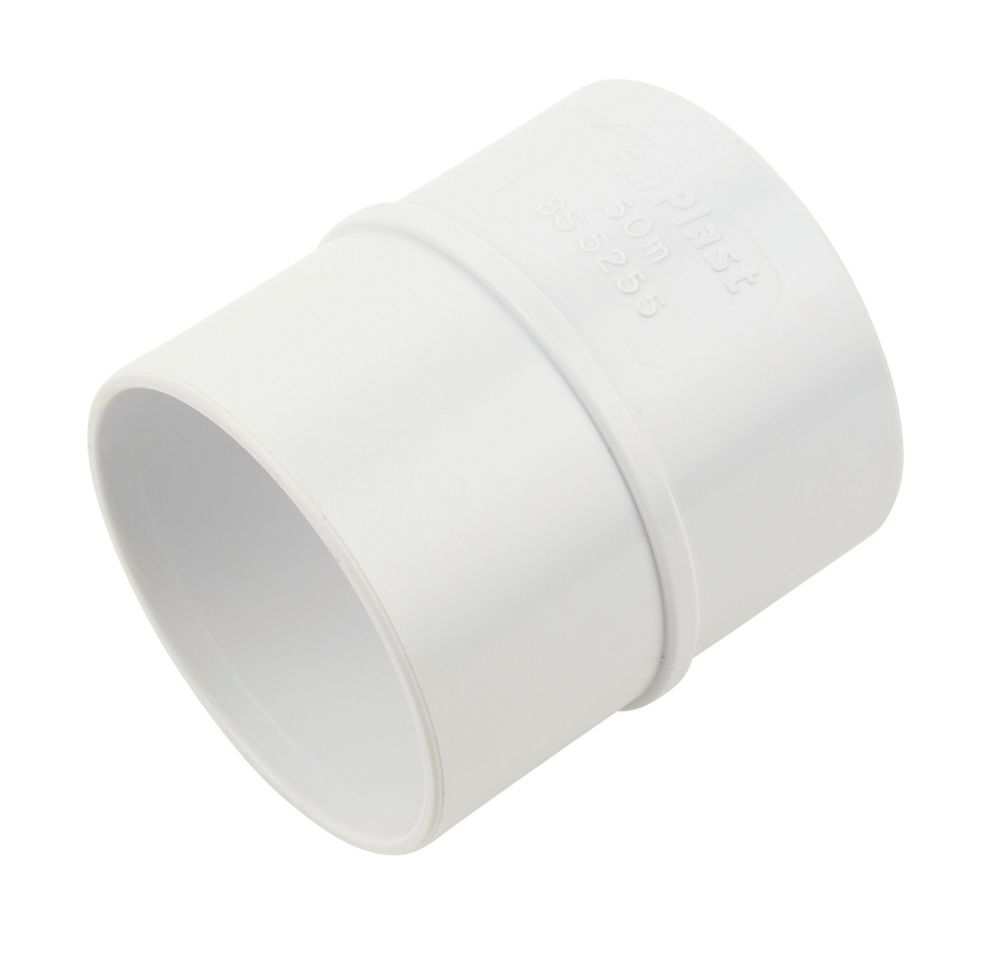 Image of FloPlast Straight Coupling 50mm x 50mm White 
