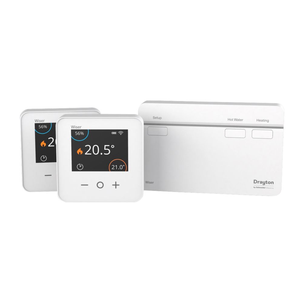 Image of Drayton Wiser Wireless Heating & Hot Water 3-Channel Thermostat Control Kit White 
