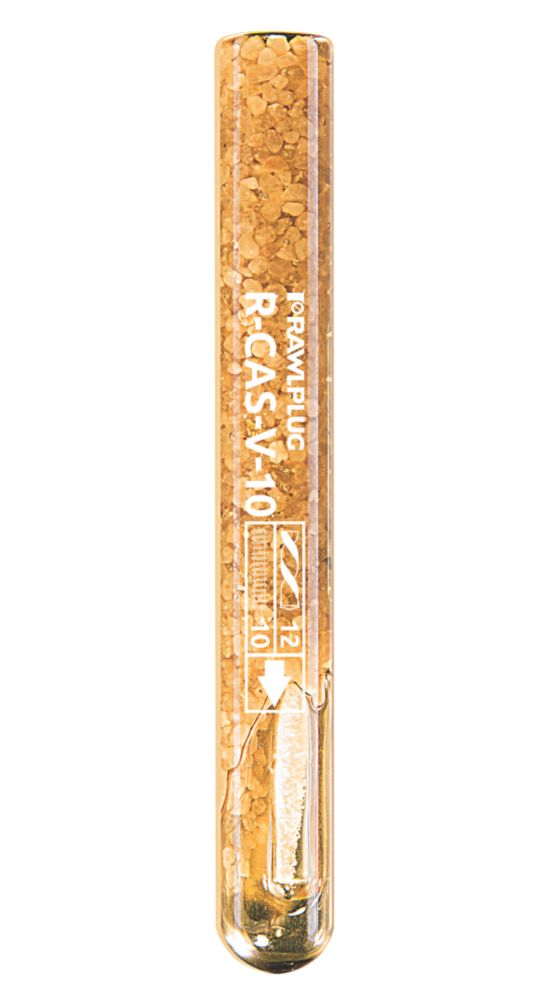 Image of Rawlplug RCASV Resin Capsules 10mm x 90mm Drill Size 12mm 10 Pack 