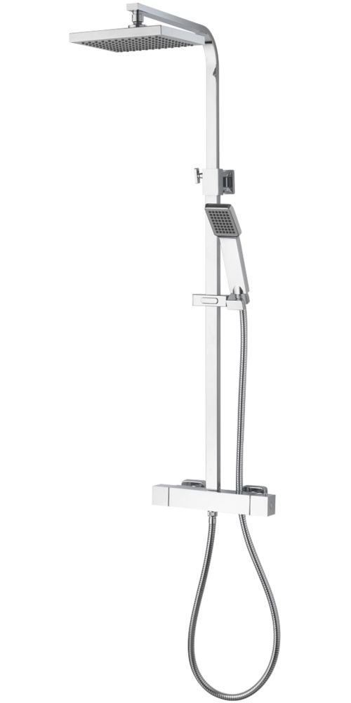 Image of Aqualisa Sierra Rear-Fed Exposed Chrome Thermostatic Bar Diverter Mixer Shower 