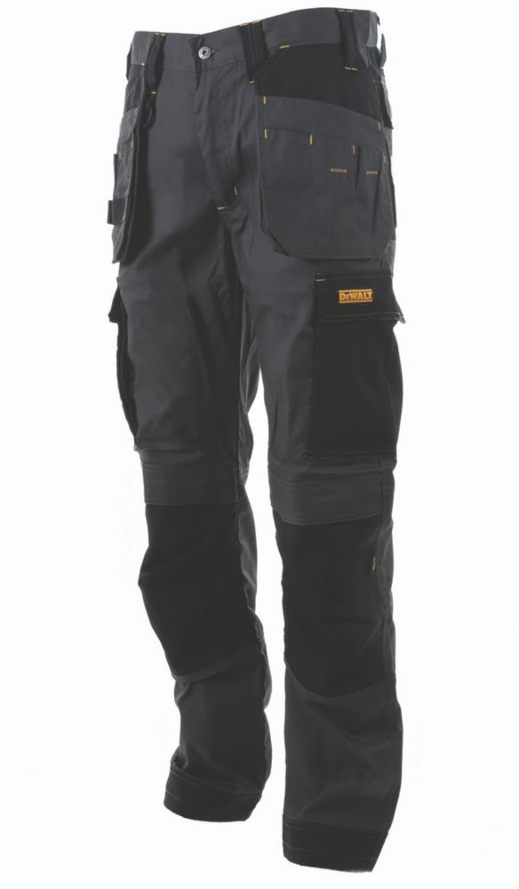 Image of DeWalt Barstow Holster Work Trousers Charcoal Grey 30" W 31" L 