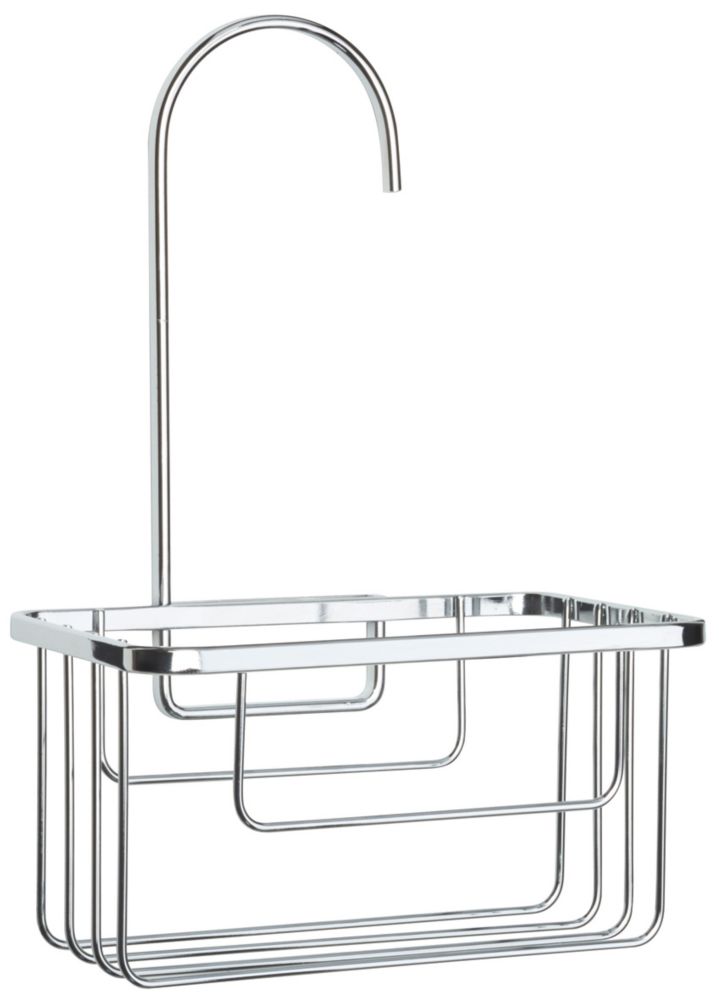 Image of Croydex 1-Tier Hook-Over Shower Caddy Chrome 