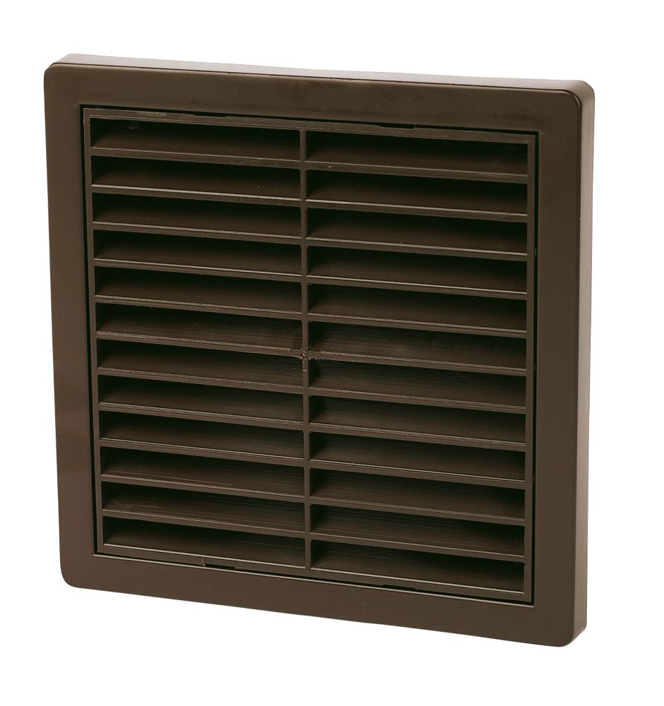 Image of Manrose Fixed Louvre Vent Brown 125mm x 125mm 