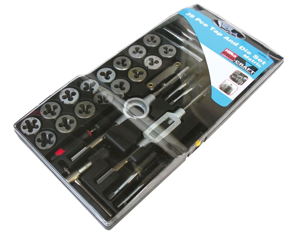 Image of Hilka Pro-Craft 3-12mm Metric Tap & Die Set 39 Pcs 