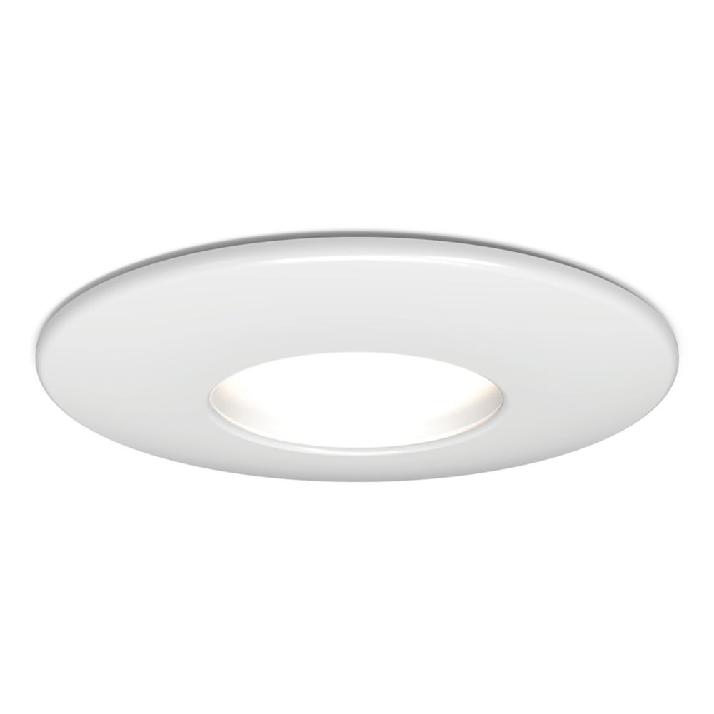 Image of 4lite Fixed Fire Rated GU10 Downlight White 6 Pack 