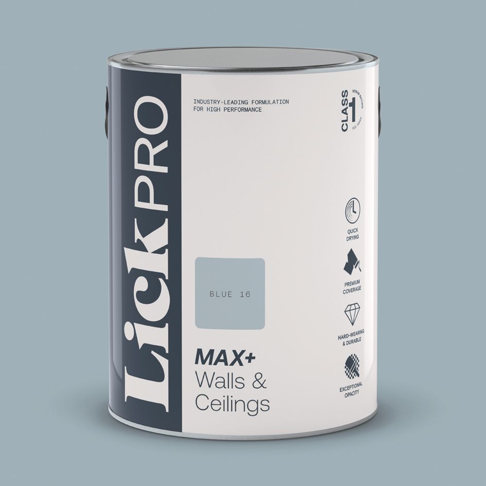 Image of LickPro Matt Blue 16 Emulsion Paint 5Ltr 