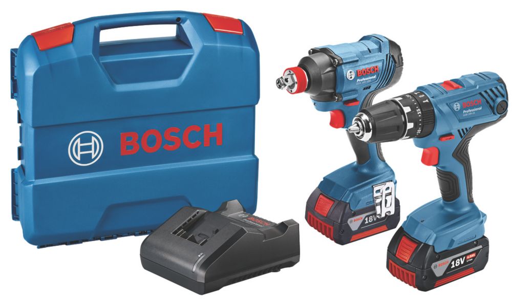Image of Bosch 0615990M53 18V 2 x 4.0Ah Li-Ion Coolpack Cordless Twin Pack 