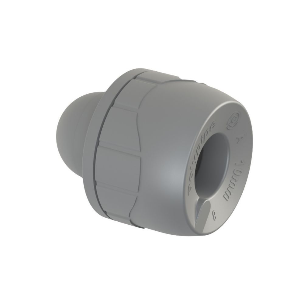 Image of PolyPlumb Plastic Push-Fit Socket Ends 10mm 2 Pack 