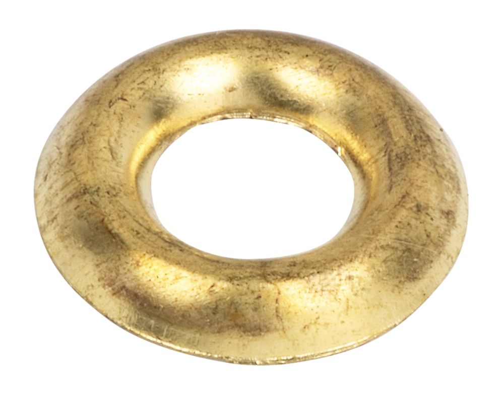 Image of 8ga Surface Screw Cups Brass 100 Pack 