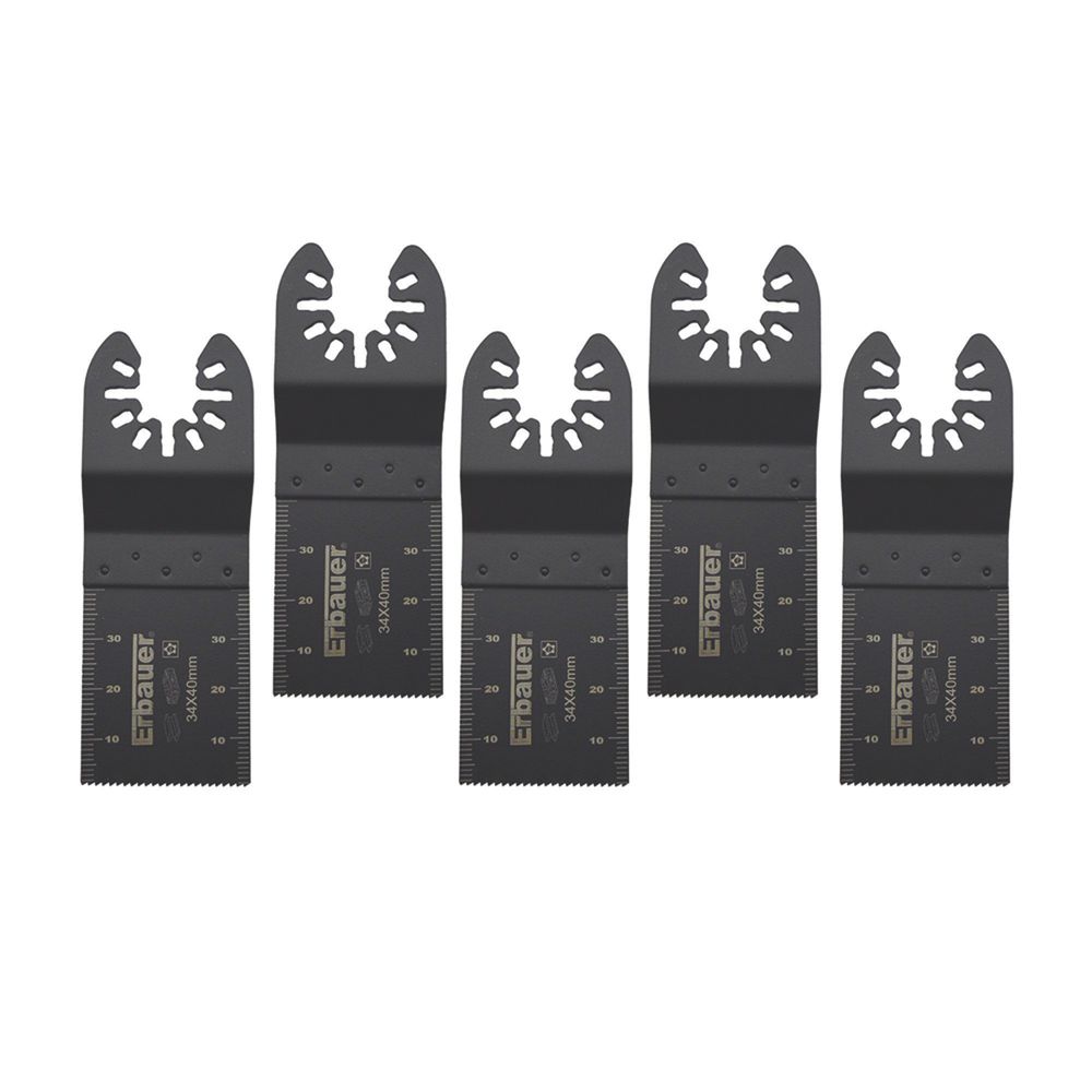 Image of Erbauer MLT45703 Multi-Material Plunge Cutting Blades 34mm 5 Pack 