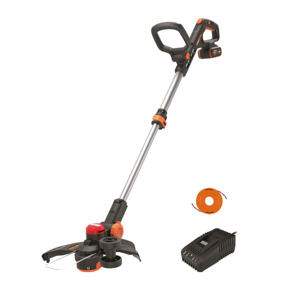 Image of Worx WG173E Nitro WG173E 20V 1 x 4.0Ah Lithium PowerShare Brushless Cordless Grass Trimmer 