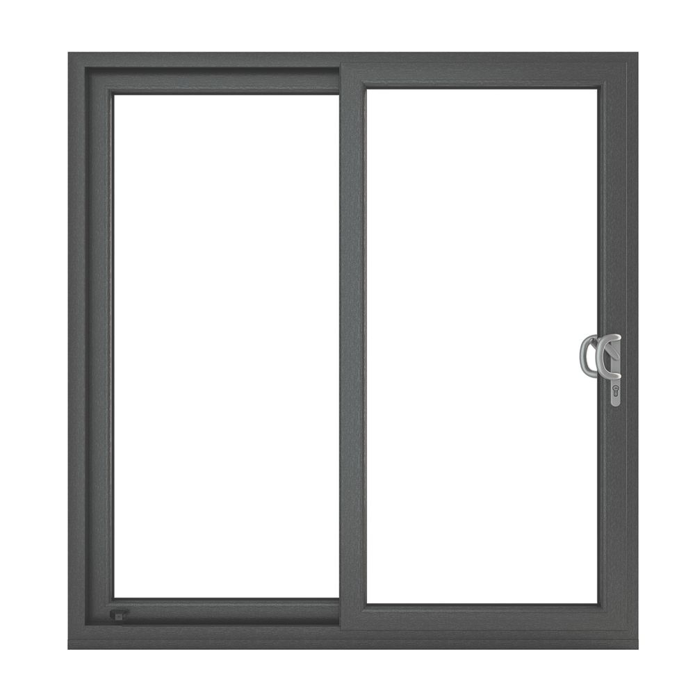 Image of Crystal RH Anthracite Grey uPVC Sliding Patio Door Set 2090mm x 1790mm 