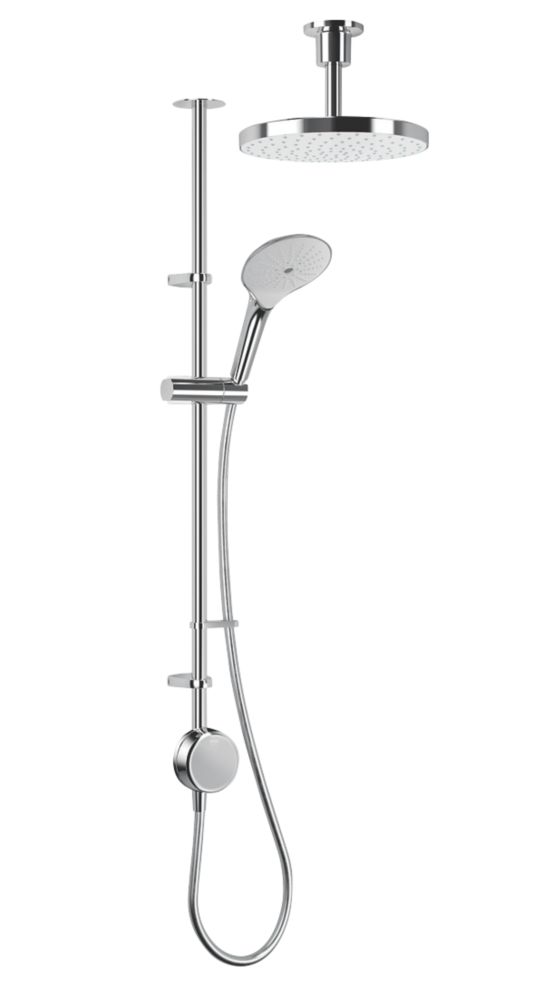 Image of Mira Activate Gravity-Pumped Ceiling-Fed Dual Outlet Chrome Thermostatic Digital Mixer Shower 