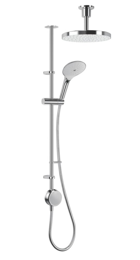 Image of Mira Activate Gravity-Pumped Ceiling-Fed Dual Outlet Chrome Thermostatic Digital Mixer Shower 
