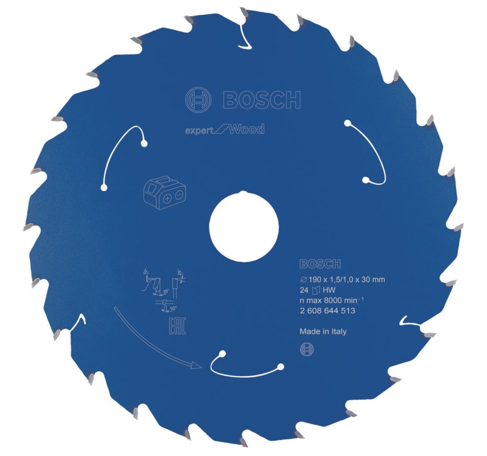 Image of Bosch Expert Wood Circular Saw Blade 190mm x 30mm 24T 