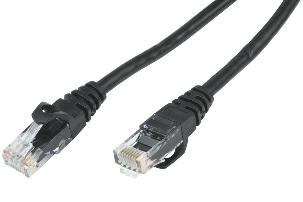 Image of Philex Black Unshielded RJ45 Cat 6 Ethernet Cable 0.5m 10 Pack 