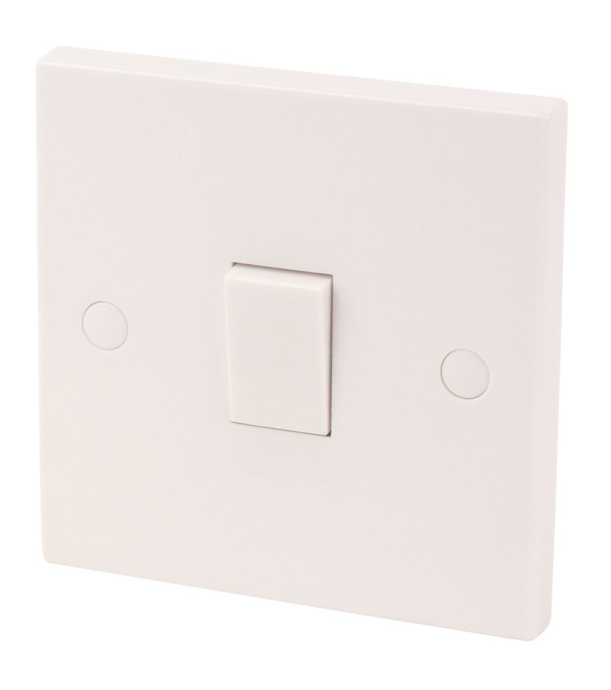 Image of 10AX 1-Gang 1-Way Light Switch White 