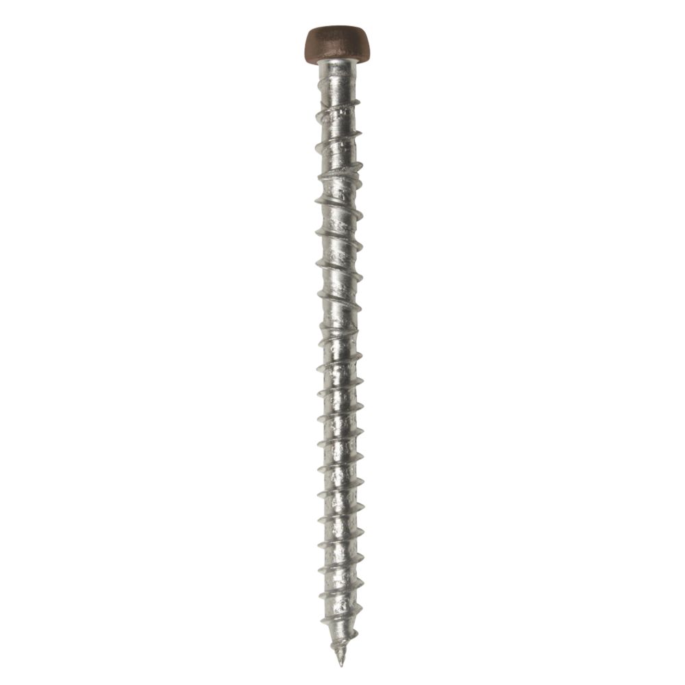 Image of Deck-Tite Brown TX Mushroom Thread-Cutting Composite Deck Screws 4.8mm x 63mm 200 Pack 