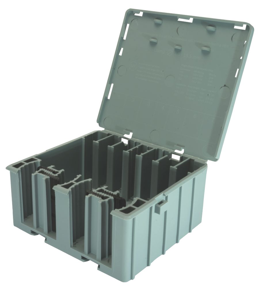 Image of Wago 41A Junction Box 55 x 126 x 115mm Grey 
