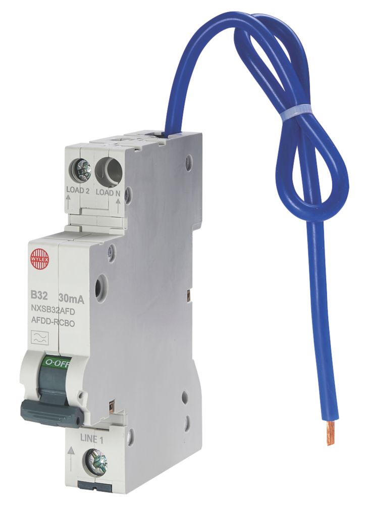 Image of Wylex NXS 32A 30mA SP & N Type B AFDD & RCBO 