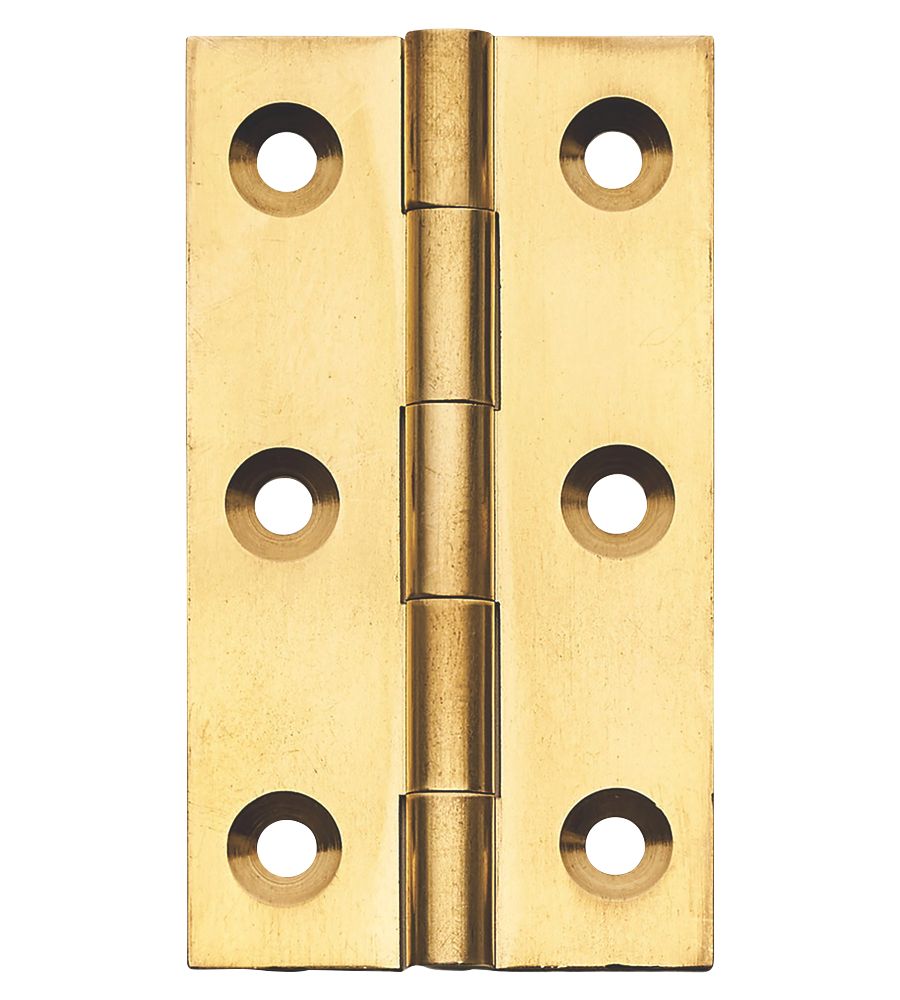 Image of Self-Colour Solid Drawn Butt Hinges 51mm x 29mm 2 Pack 