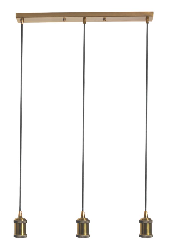 Image of 4lite Decorative Bar Pendant Antique Brass 