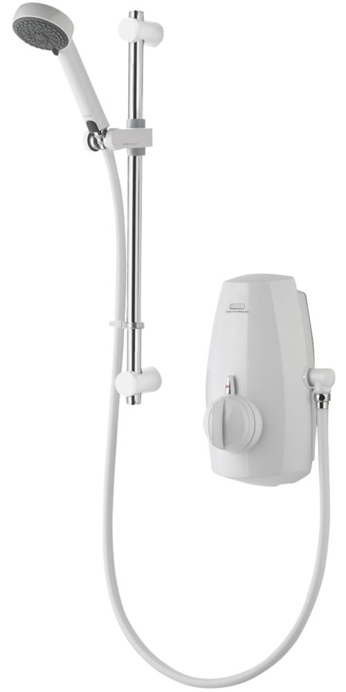 Image of Aqualisa Aquastream Gravity-Pumped White Thermostatic Power Shower 