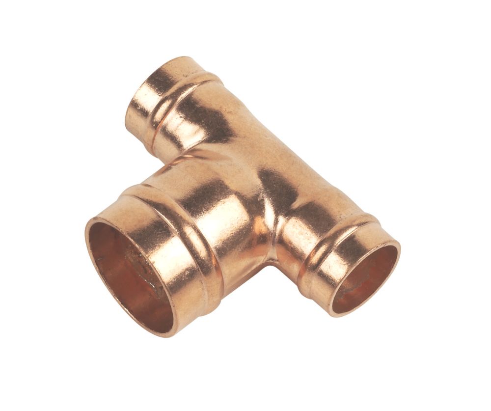 Image of Flomasta Solder Ring Reducing Tee 15mm x 15mm x 22mm 