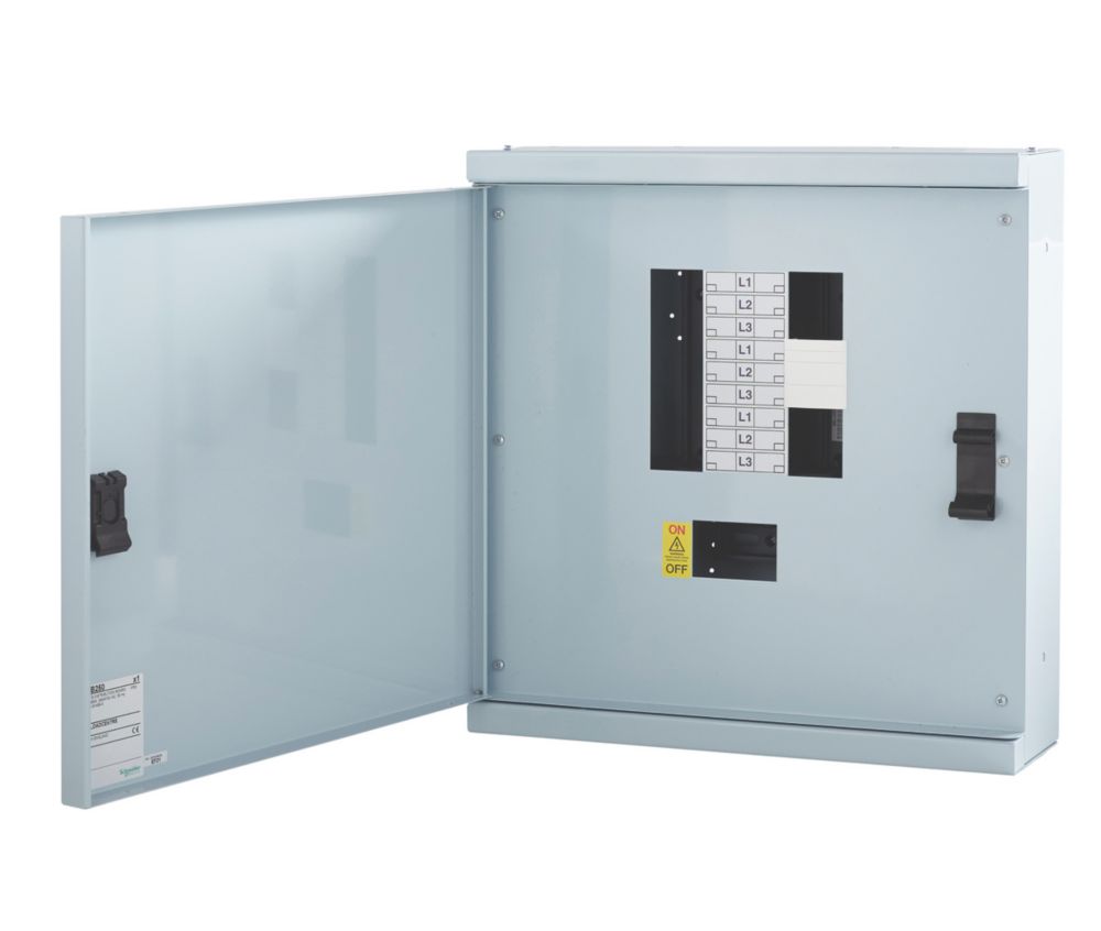 Image of Schneider Electric KQ 6-Way Non-Metered 3-Phase Type B Loadcentre Distribution Board 