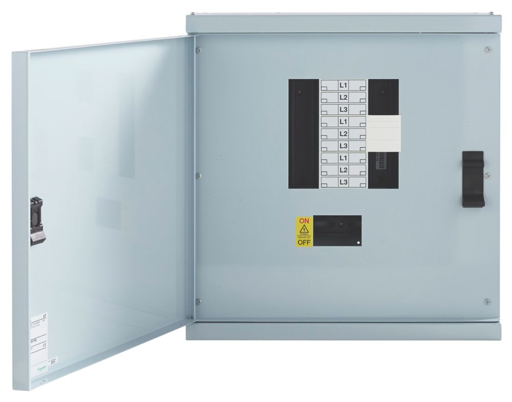 Image of Schneider Electric KQ 6-Way Non-Metered 3-Phase Type B Loadcentre Distribution Board 